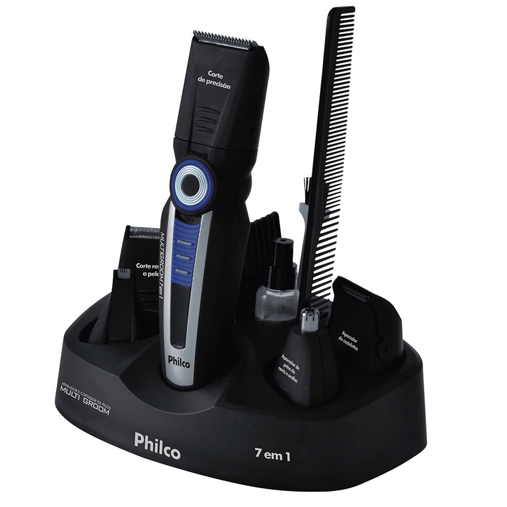 Aparador de Pelos Philco Multi Groom 7 em 1 Bivolt Preto Aparadores de Pelos no Extra com br Aparador Vivara ~ Aparador de Pelos Philco Multi Groom 7 em 1 Bivolt Preto Aparadores de Pelos no Extra com br