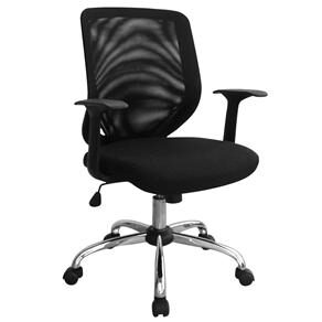 Cadeira Office Way com Encosto em Nylon e Função Relax - Preta - Importado