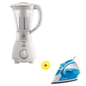Liquidificador Electrolux Cuisine Clear Filter AS25F Branco/Prata c/ Filtro - 550 W + Ferro a Vapor Electrolux Confidence Breeze (ODI03)