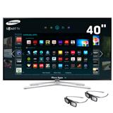 Smart TV 3D LED 40” Full HD Samsung UN40H6400 c...
