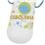 Mamadeira Neopan Turma da Mônica c/ Bico de Silicone, Alças e Tampa Protetora Azul - 250 ml