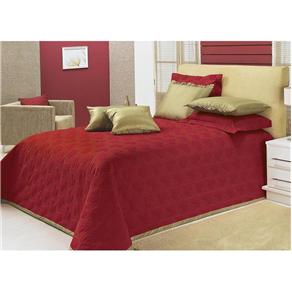 Kit Cama King Juma Karmin 150 Fios com 11 peças - Vermelho