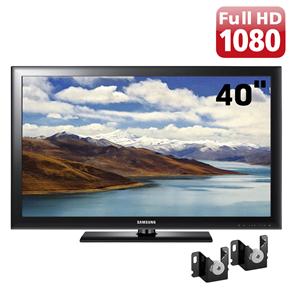 TV 40" LCD Samsung D503 Full HD c/ Entradas HDMI e USB e Conversor Digital + Suporte de Parede ELG Genius p/ TVs Plasma, LCD, LED de 15" a 71"