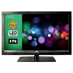 TV 32" LED AOC LE32D5520 com Smart TV, Conversor Digital e Entradas HDMI e USB 