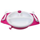 Prato Térmico Love Branco/Rosa - 8504-1 