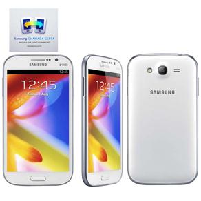 Celular Desbloqueado Samsung Galaxy Gran Duos GTI9082 Branco com Dual Chip, Tela de 5", Android 4.1, Processador Dual Core, 3G, Wi-Fi e Câmera de 8MP