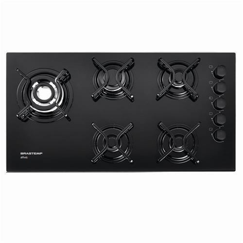 Cooktop a Gás 5 Bocas Brastemp Ative! BDD85AEUNA com Queimador