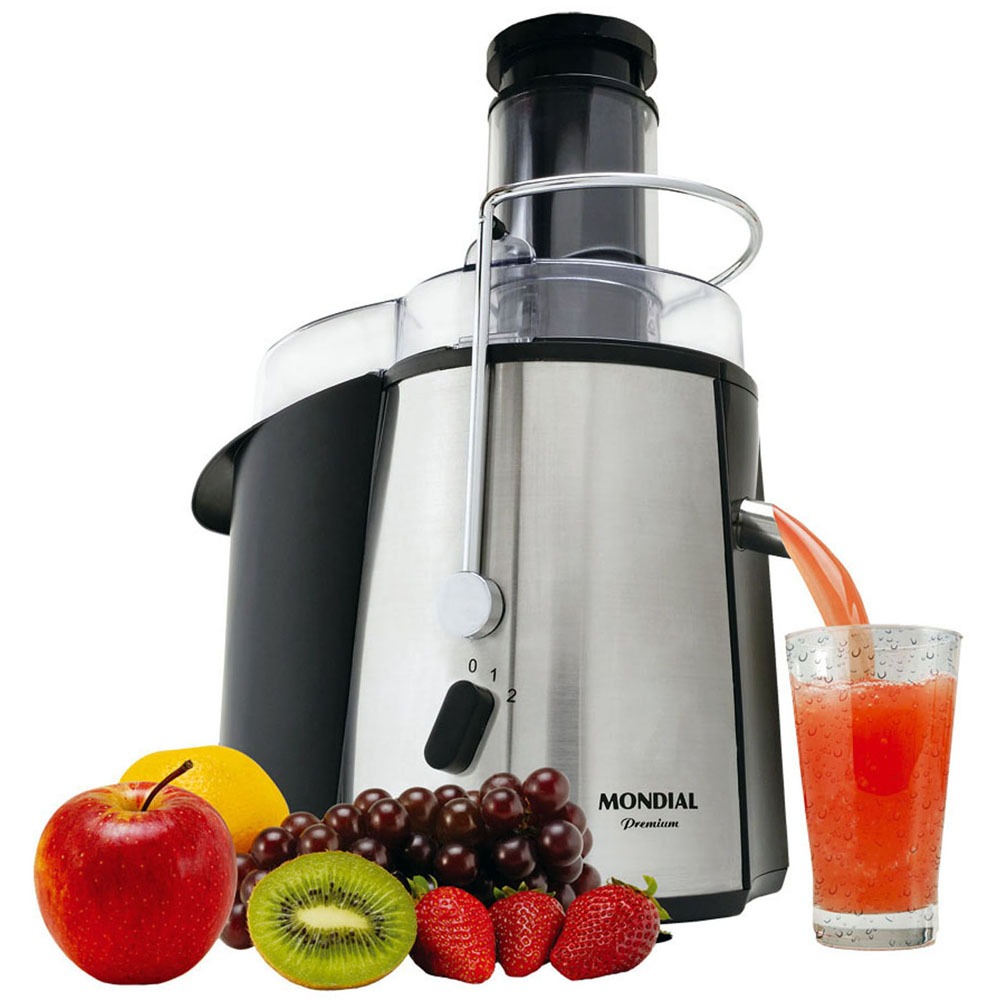 Centrifuga Mondial Juicer CF-01 Inox/Preta - 700 W - Centrifugas no Extra.com.br