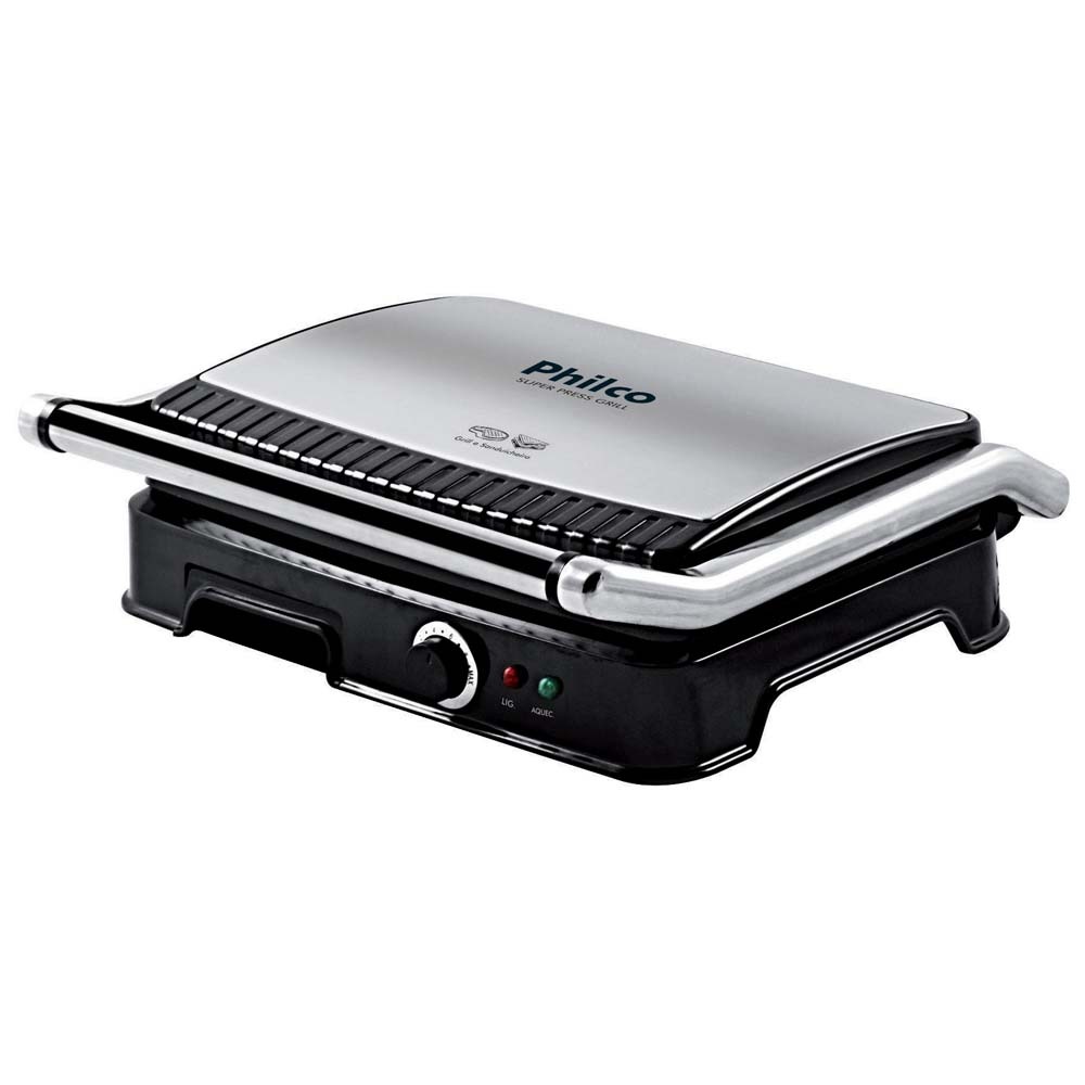 Philco Super Press Grill Preto/Prata Grill no