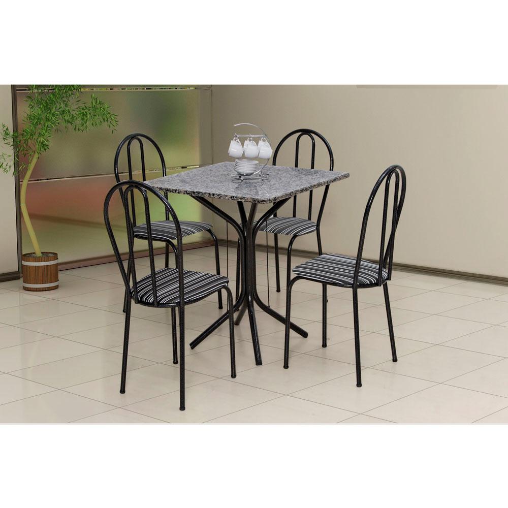Mesa de Jantar Thais com 4 Cadeiras Artefamol Ref 004 PretoBranco Cadeiras Para Sala De Jantar Preta ~ Mesa de Jantar Thais com 4 Cadeiras Artefamol Ref 004 PretoBranco