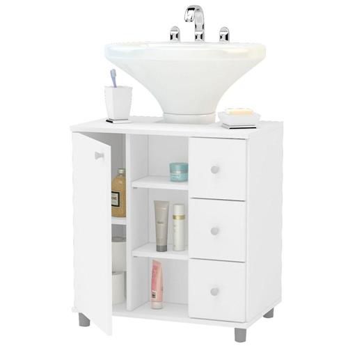 Gabinete Politorno para Banheiro com Gavetas Branco Gabinetes para Banhei -> Gabinete De Banheiro Extra Gabinete Politorno para Banheiro com Gavetas Branco Gabinetes para Banhei -> Gabinete De Banheiro Extra