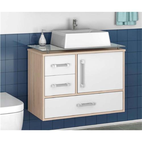 Gabinete para Banheiro Cerocha Cricus com Cuba e Suporte em Vidro Gabinetes -> Gabinete De Banheiro Extra Gabinete para Banheiro Cerocha Cricus com Cuba e Suporte em Vidro Gabinetes -> Gabinete De Banheiro Extra