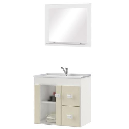 Gabinete para Banheiro MGM Móveis Guarapari com Pia 56x60x37 cm Balcões no -> Pia Banheiro Extra Gabinete para Banheiro MGM Móveis Guarapari com Pia 56x60x37 cm Balcões no -> Pia Banheiro Extra