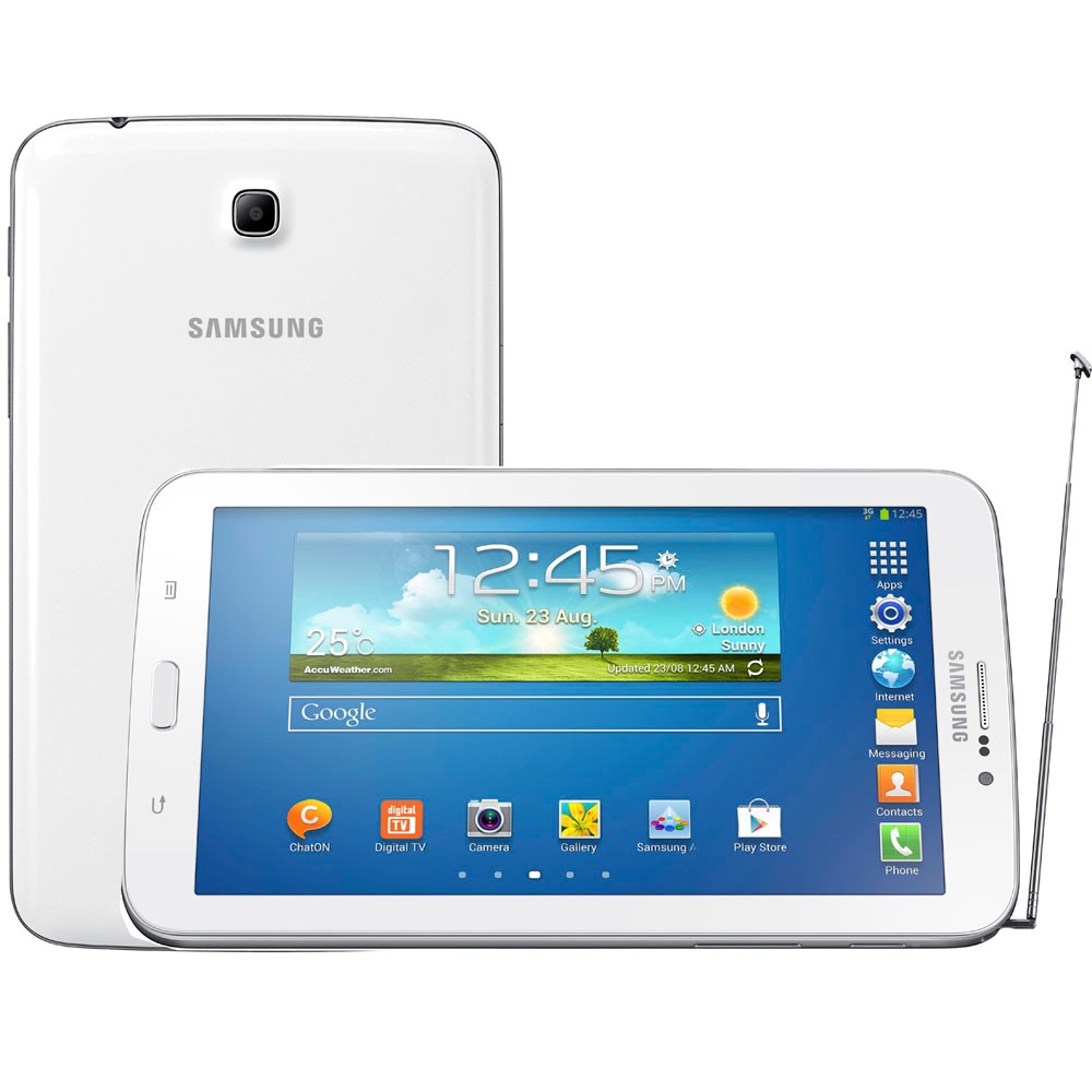 Tablet Samsung Galaxy Tab 3 3G com Tela 7” SMT211M, TV Digital, 8GB*, Processador Dual Core de