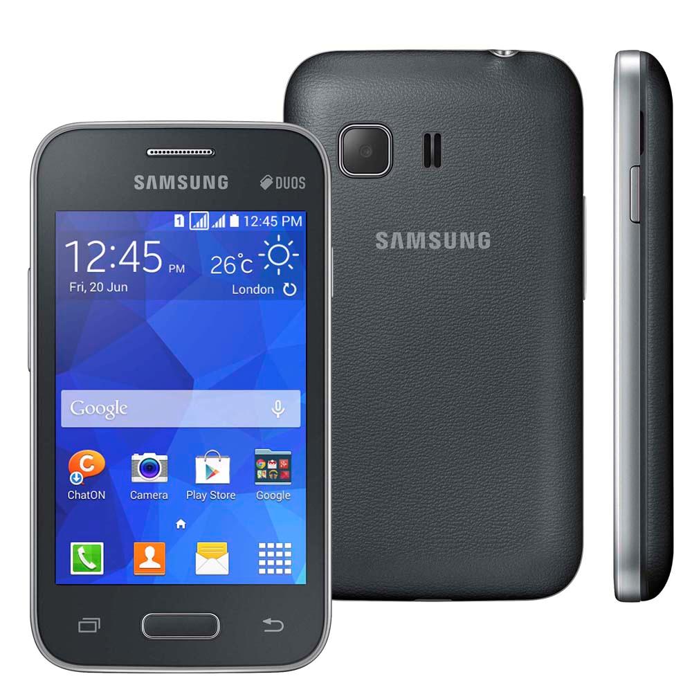 Smartphone Samsung Galaxy Young 2 Duos TV G130BT Cinza com Tela 3.5