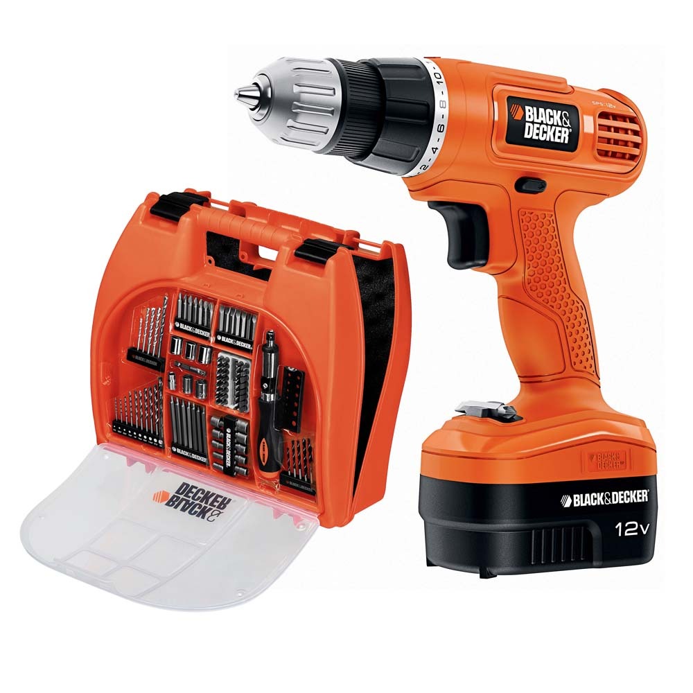 Parafusadeira Furadeira Bateria Black Decker GC1200M Com 102 