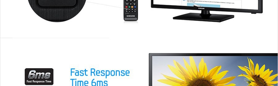 Definição muito melhor das imagens em movimentos com o tempo de resposta de 6ms Televisor Samsung Tempo de Reposta 6ms