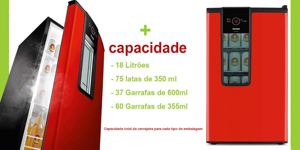 Cervejeira Consul Mais Vermelha CZD12AV - 82L Cervejeira Consul Mais CZD12AV 82L