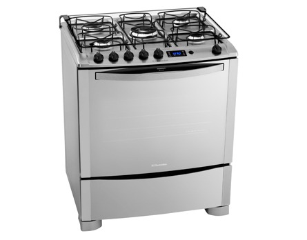 O fogão Electrolux 5 bocas Celebrate Digital 76SRX fogão Electrolux 5 bocas Celebrate Digital 76SRX