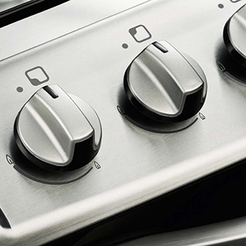 Os botões do fogão podem ser removidos fogão de embutir Electrolux quatro bocas Celebrate 56TBE botões