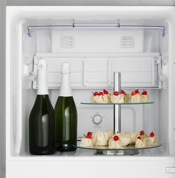 Conta com prateleira retrátil Refrigerador Electrolux freezer prateleira retrátil