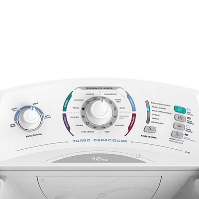 O painel da Electrolux LT12B é fácil de usar Lavadora de Roupas Electrolux 12 kg Turbo Capacidade LT12B painel