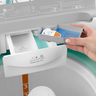Cada produto armazenado em seu compartimento Dispenser Flex