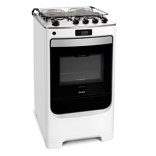 Vidro vedado e tecnologia Cleartec Fogão Consul Cleartec