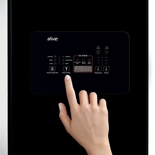 12 meses de garantia para sua tranquilidade Refrigerador Brastemp ice maker