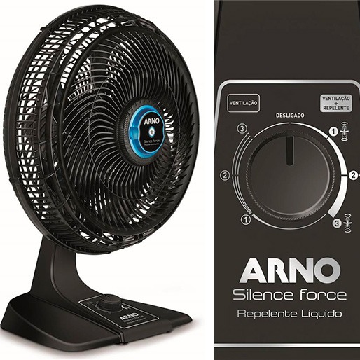 Ar fresquinho na medida de sua necessidade ventilador arno 3 velocidades