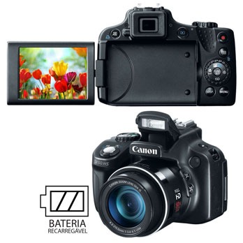 Câmera Canon SX50 Preta de 12,1 megapixels Câmera Canon SX50 Preta de 12,1 megapixels