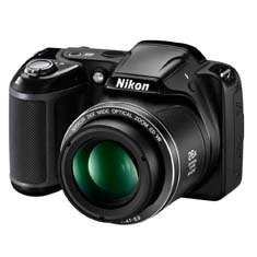 A câmera digital Nikon Coolpix L320 Preta detalhe câmera digital Nikon Coolpix L320 Preta detalhe
