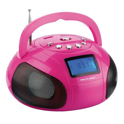 Com entrada auxiliar e rádio FM Com entrada auxiliar e rádio FM