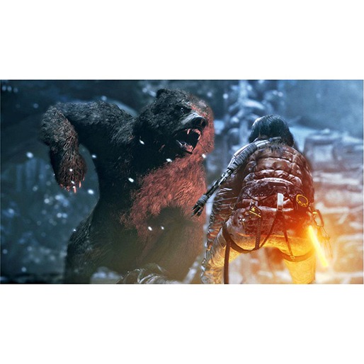 Prepare-se para combates intensos jogo rise of the tomb raider ps4 criatura inimigo