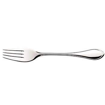 O design é muito elegante faqueiro Tramontina Italy 76 peças com estojo de madeira Inox garfo