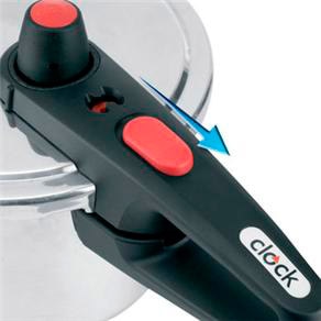 Recurso da panela de pressão Clock Polida Conforto 4 L panela de pressão Clock Polida Conforto 4 L recurso