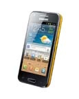 O celular desbloqueado Samsung Galaxy Beam GT I8530, inclinado