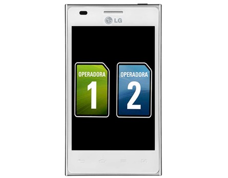 Detalhe do celular desbloqueado LG Optimus L5 Branco E615 celular desbloqueado LG Optimus L5 Branco E615 detalhe