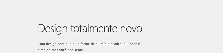 Belo design iPhone 6 tela vidro