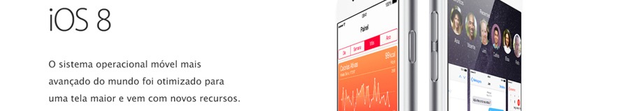 Otimizado para os recursos do iPhone 6 Iphone 6 sistema operacional iOS 8