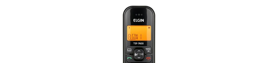 Telefone sem Fio com Identificador de Chamadas Telefone Sem Fio Elgin TSF 7600 Preto
