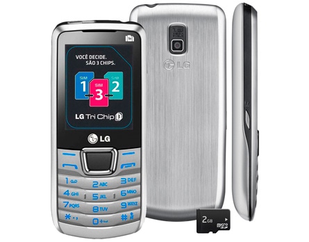 Telefone celular desbloqueado LG A290 Tri Chip