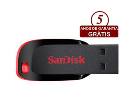 Pen Drive SanDisk Cruzer Blade 8GB - 8GB DE armazenamento Pen Drive SanDisk Cruzer Blade 8GB