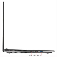 Conexões do notebook Lenovo S400 Slim notebook Lenovo S400 Slim conexões