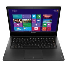 O notebook Lenovo S400 Slim de cima notebook Lenovo S400 Slim de cima