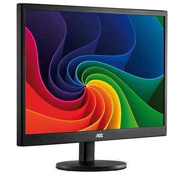 O monitor LCD LED AOC E1670SWU Widescreen de lado monitor LCD LED AOC E1670SWU Widescreen de lado