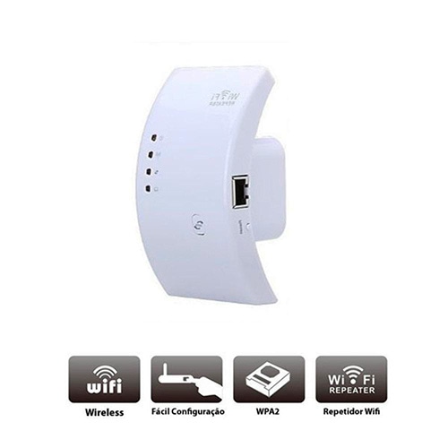 Um Expansor de Wi-Fi no padrão 802.11n Repetidor Expansor de Sinal Wireless Wifi 802.11n