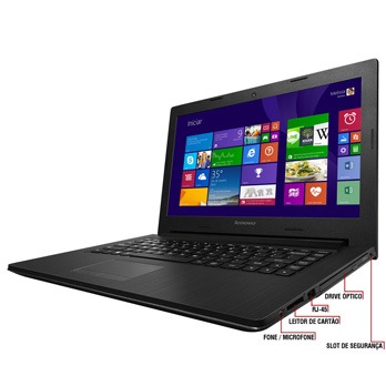 Conectividade muito útil notebook Lenovo G400S conexões
