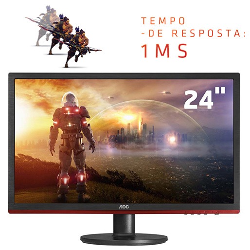 Com saída para Fone de Ouvido Monitor Gamer Sniper 1Ms Tempo Resposta