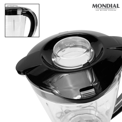Feito em San Cristal Liquidificador Mondial L-35 lâmina inox